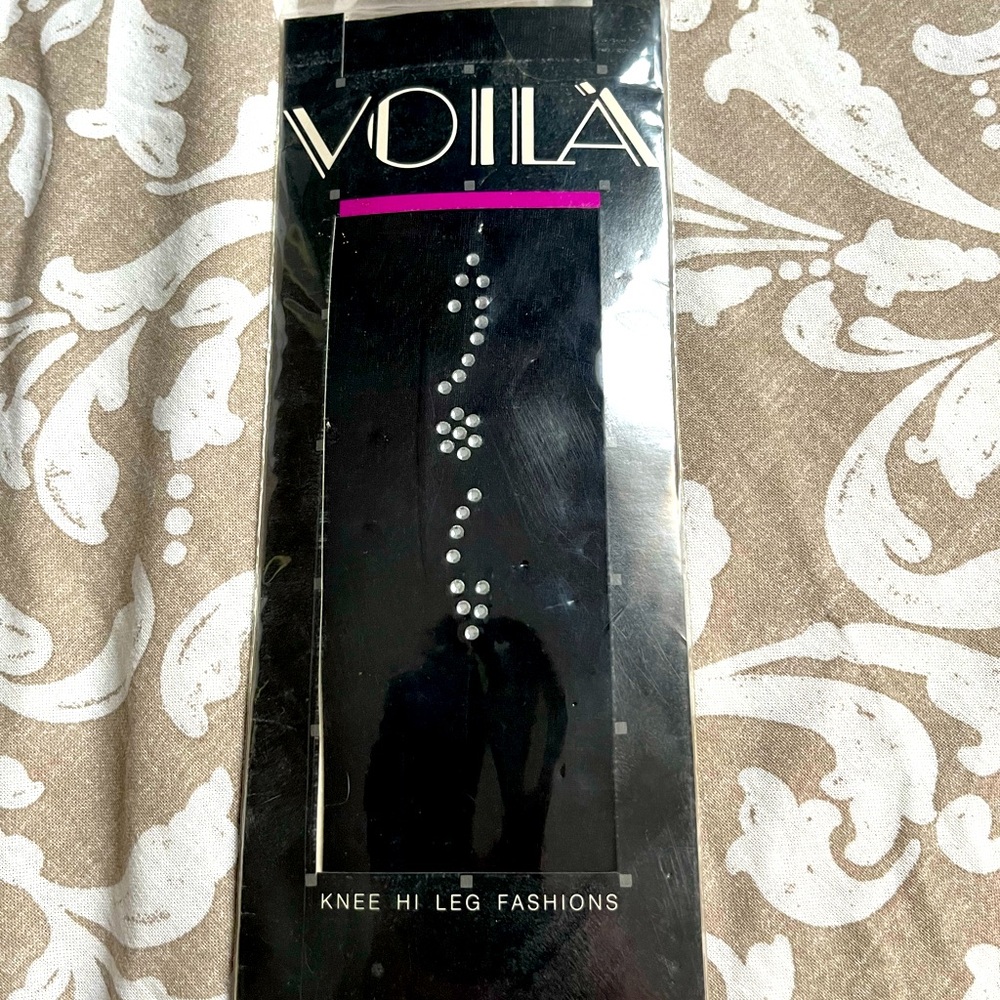 Vintage 80s embellished knee highs